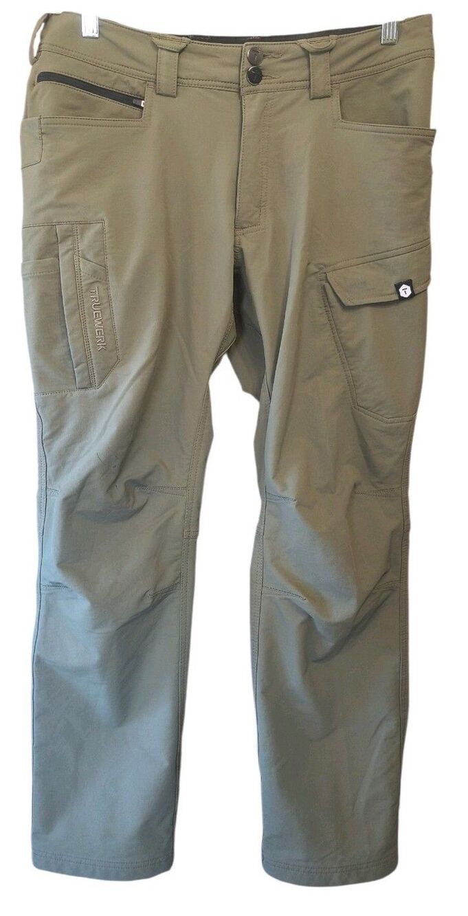 Truewerk Mens T1 Werkpant Olive Green 32x30 Utility Work Wear Cargo